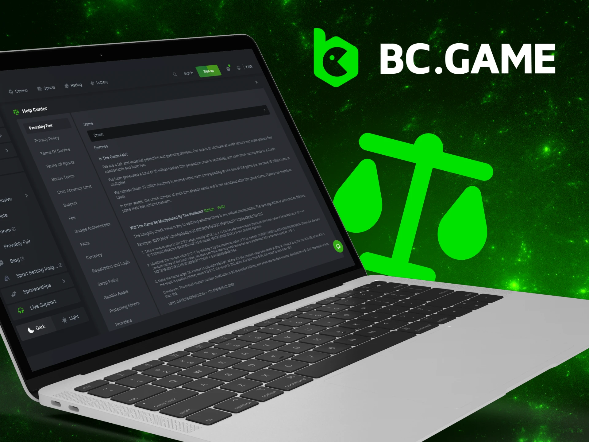 What can the BC Game Help Center help me with.