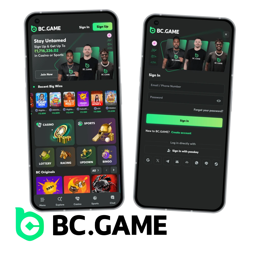 BC Game offers users an app for Android devices.