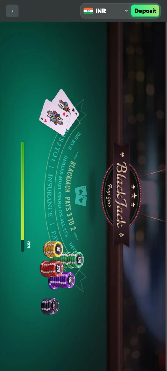 Check out the blackjack interface at BC Game.