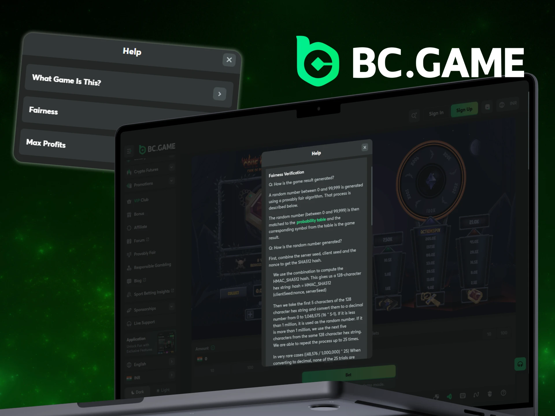 See the fairness of the Cave of Plunder game at BC Game.