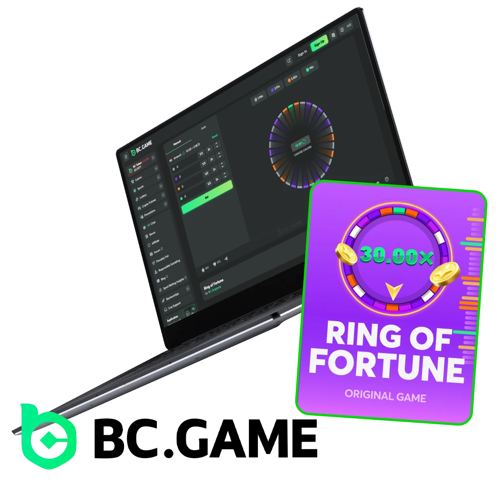 Enjoy the Ring of Fortune game on the BC Game website.