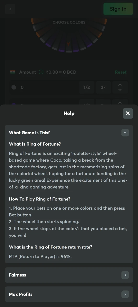 Find out more about the Ring of Fortune game at BC Game.