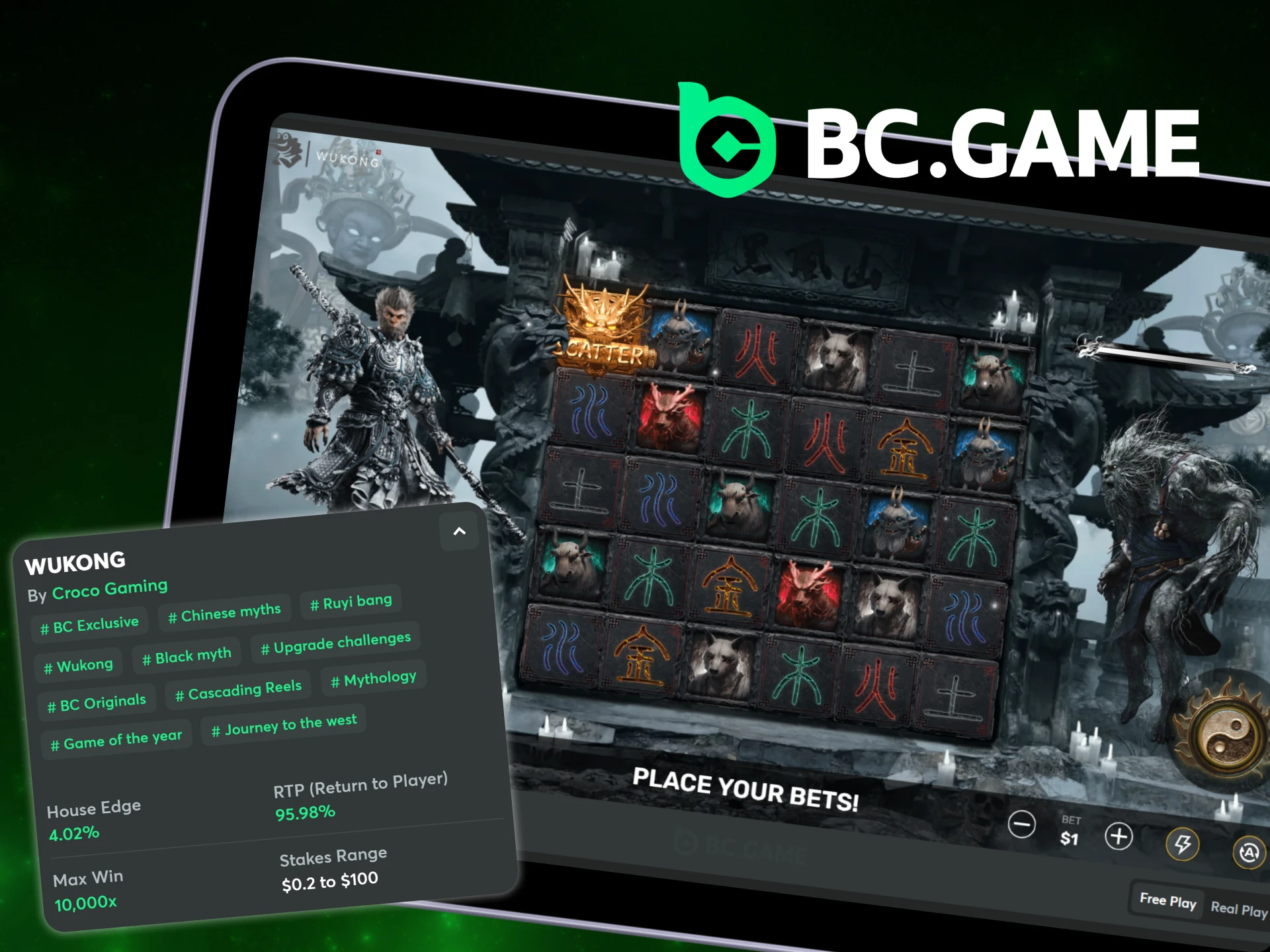 Wukong's results are completely fair for BC Game players.