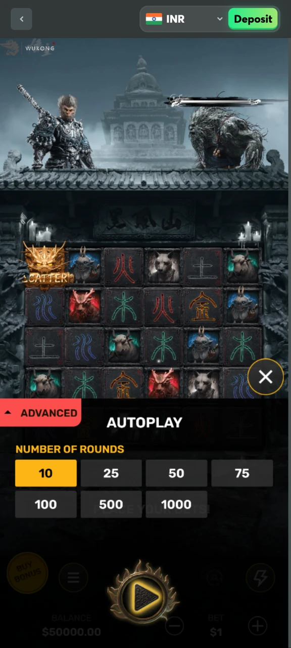 Check out the Wukong autoplay feature available at BC Game.