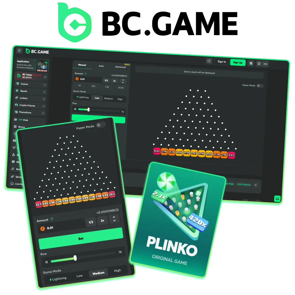 Embark on an exciting journey with Plinko at BC Game.